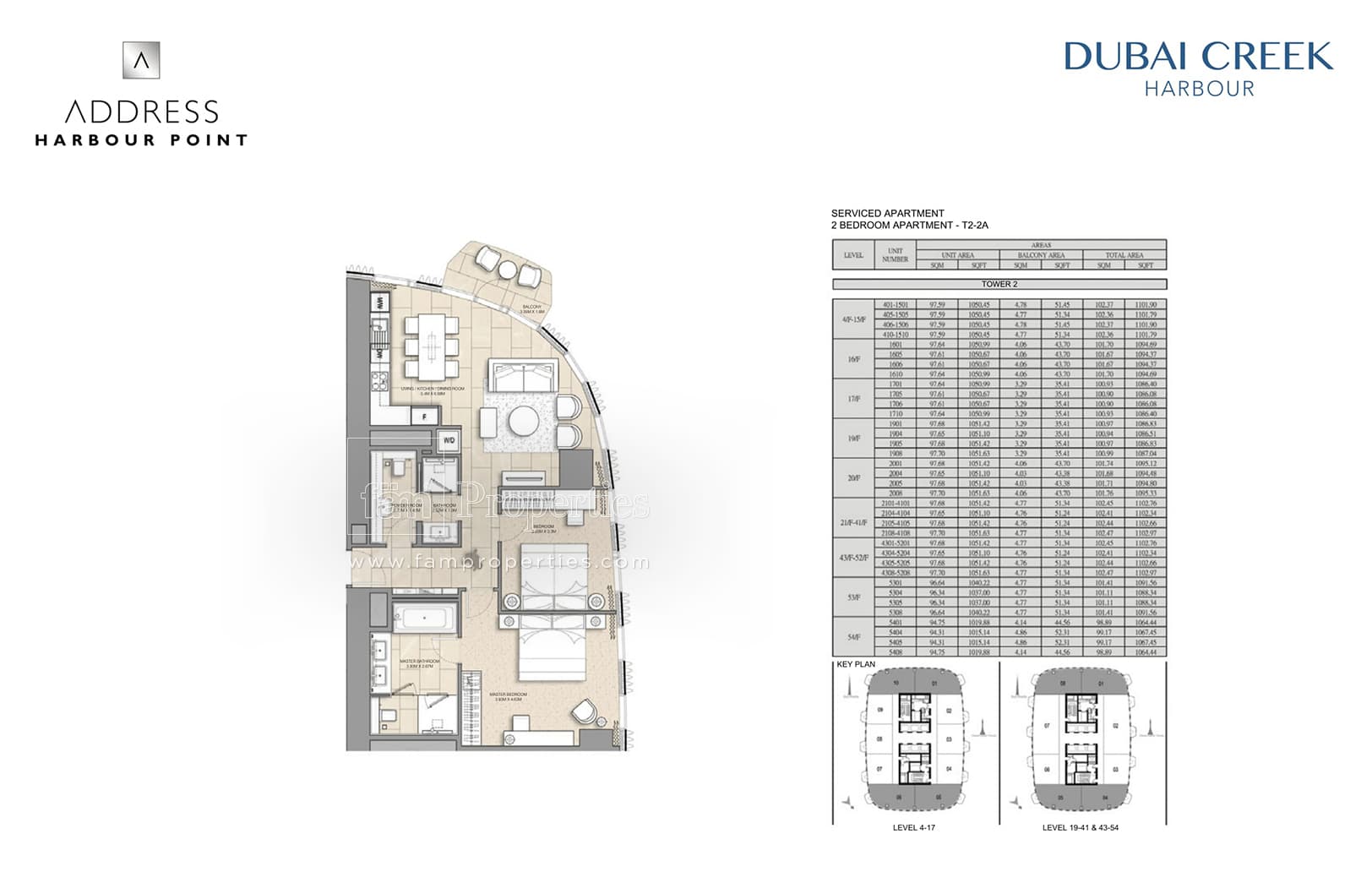 Address Harbour Point 2 Bedroom Apartment - T2-2A floor plan