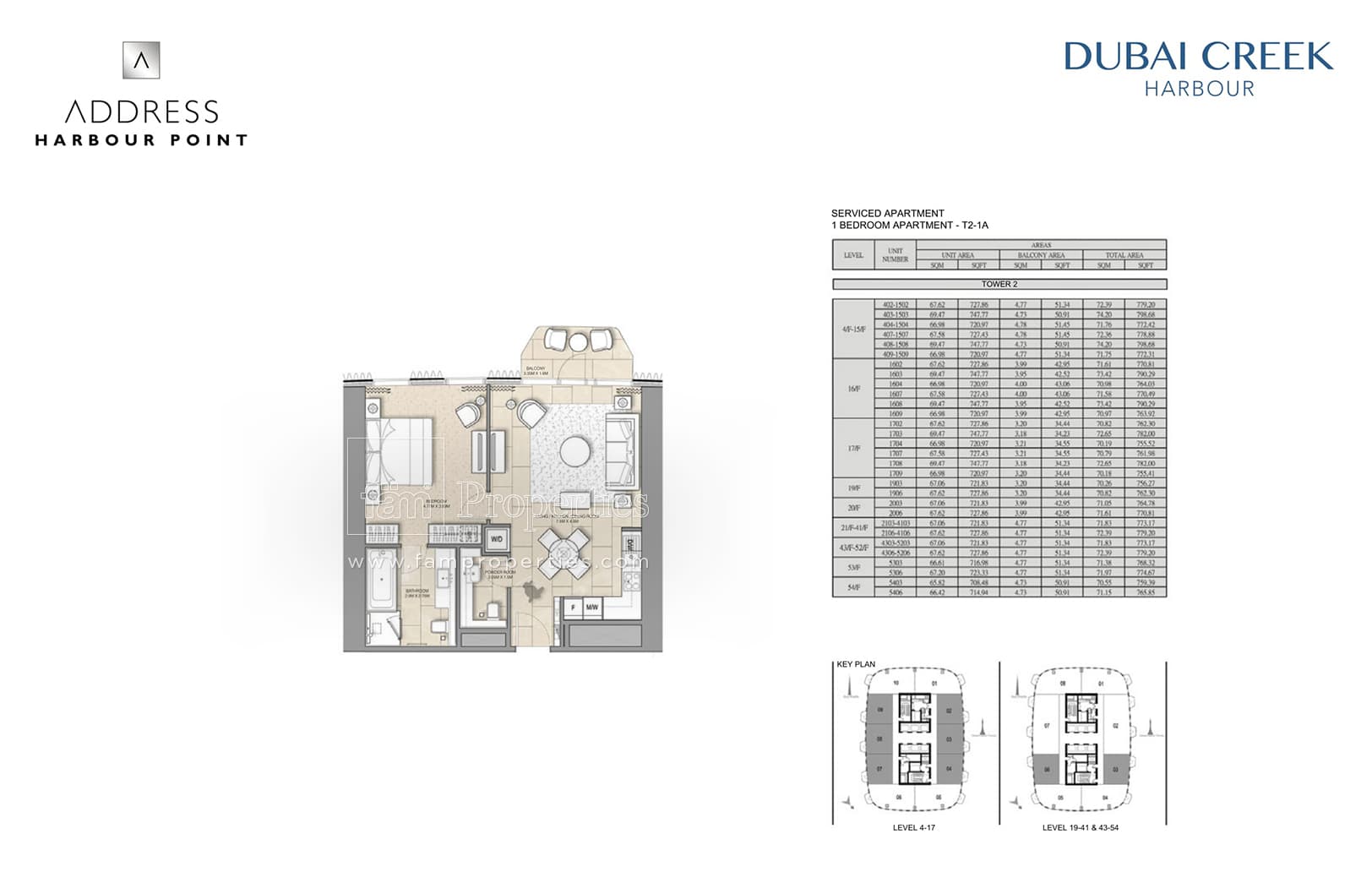 Address Harbour Point 1 Bedroom Apartment - T2-1A floor plan