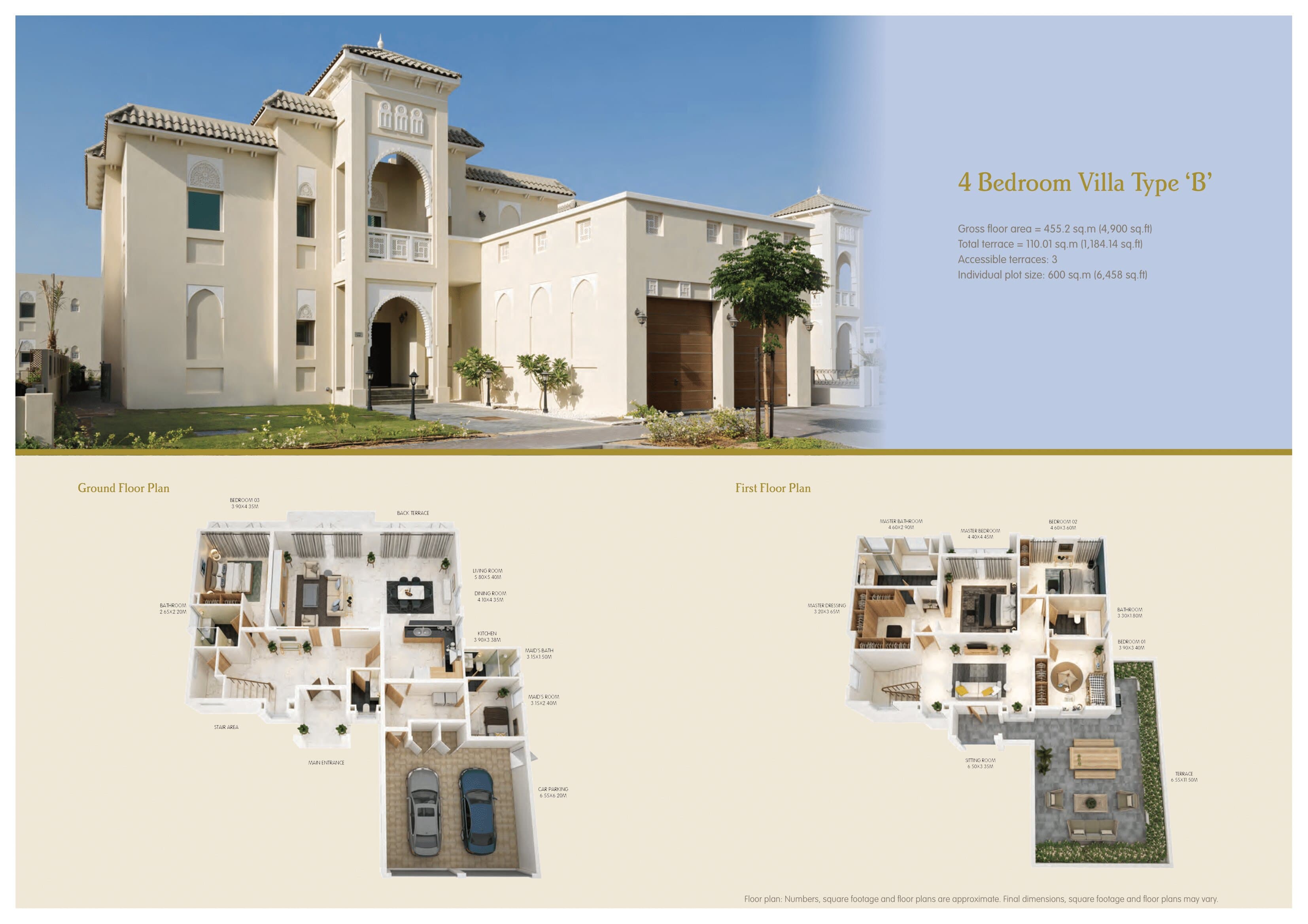 Al Furjan Villas 4-Bedroom Villa floor plan