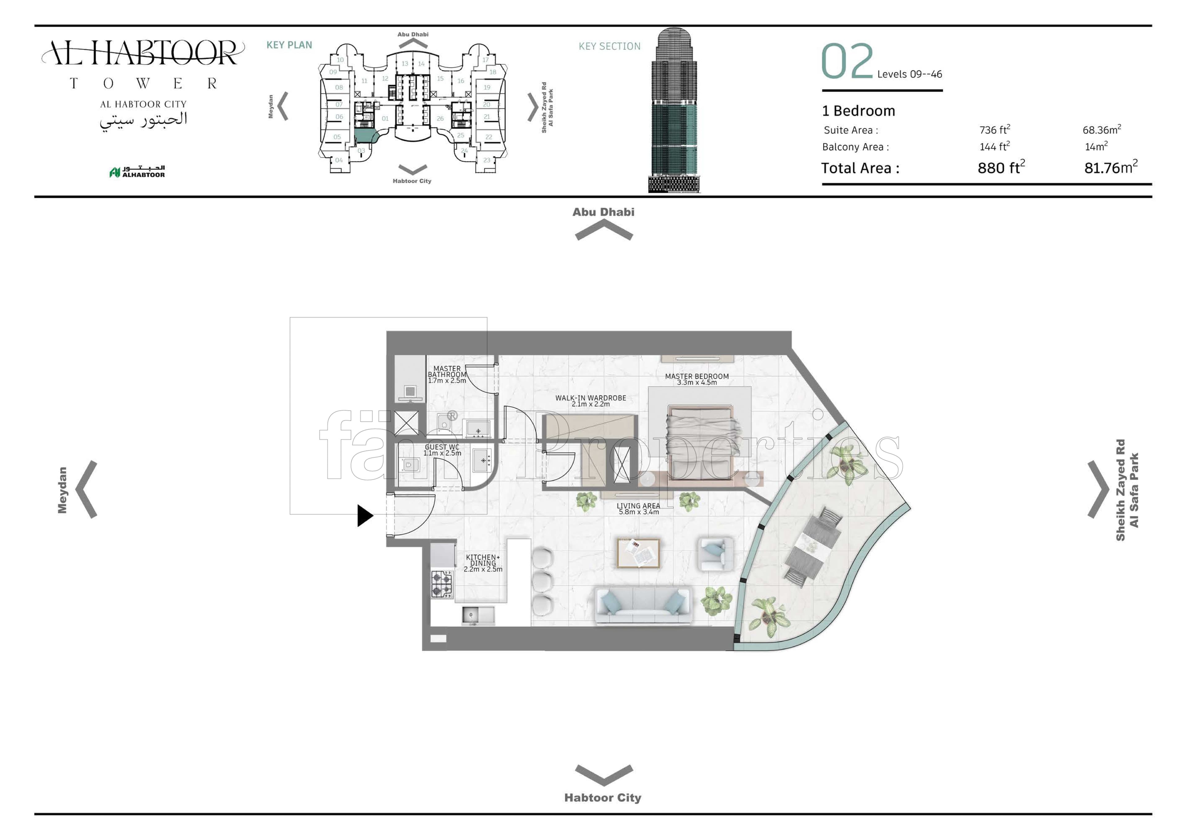 Al Habtoor Tower  floor plan
