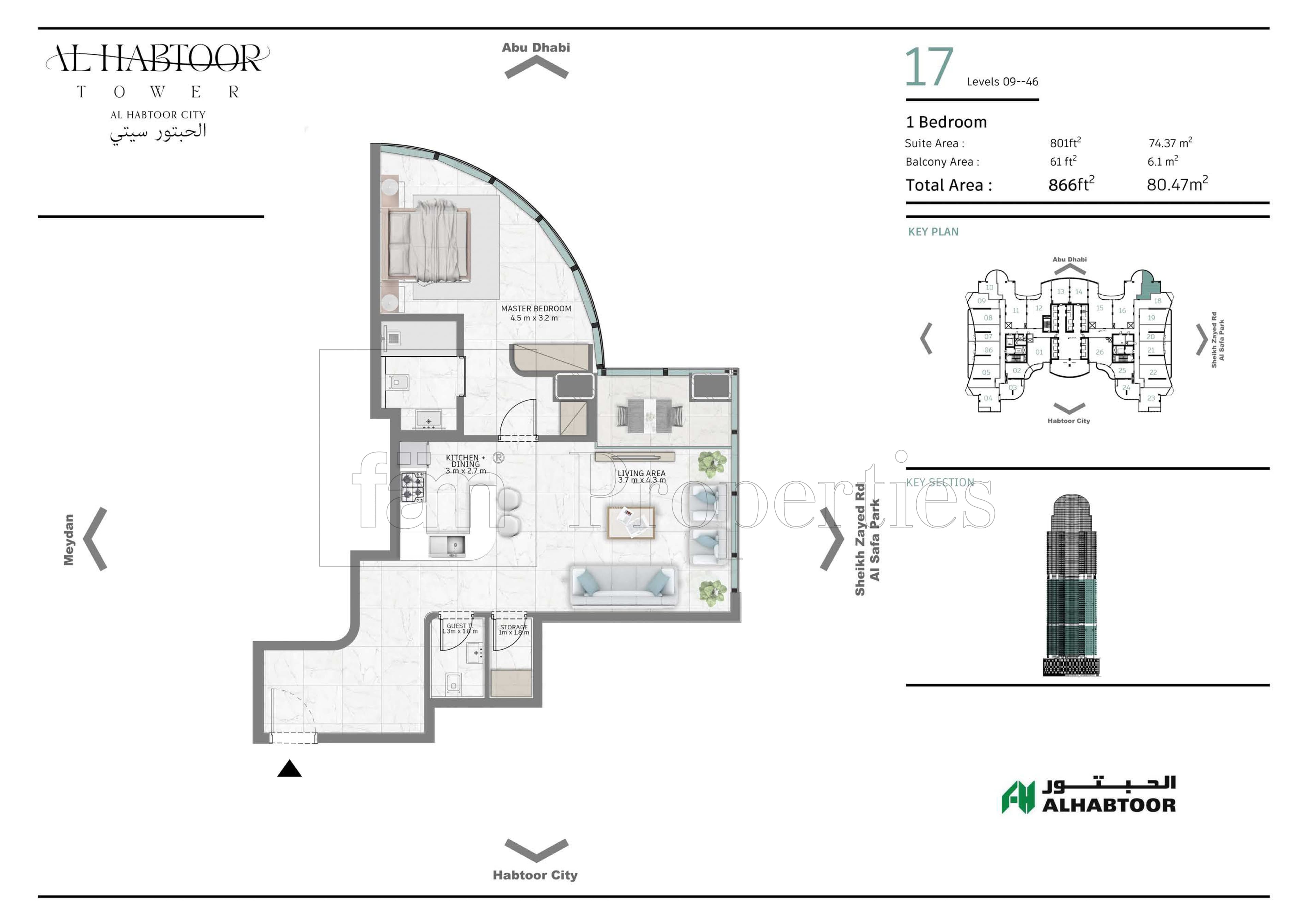 Al Habtoor Tower  floor plan