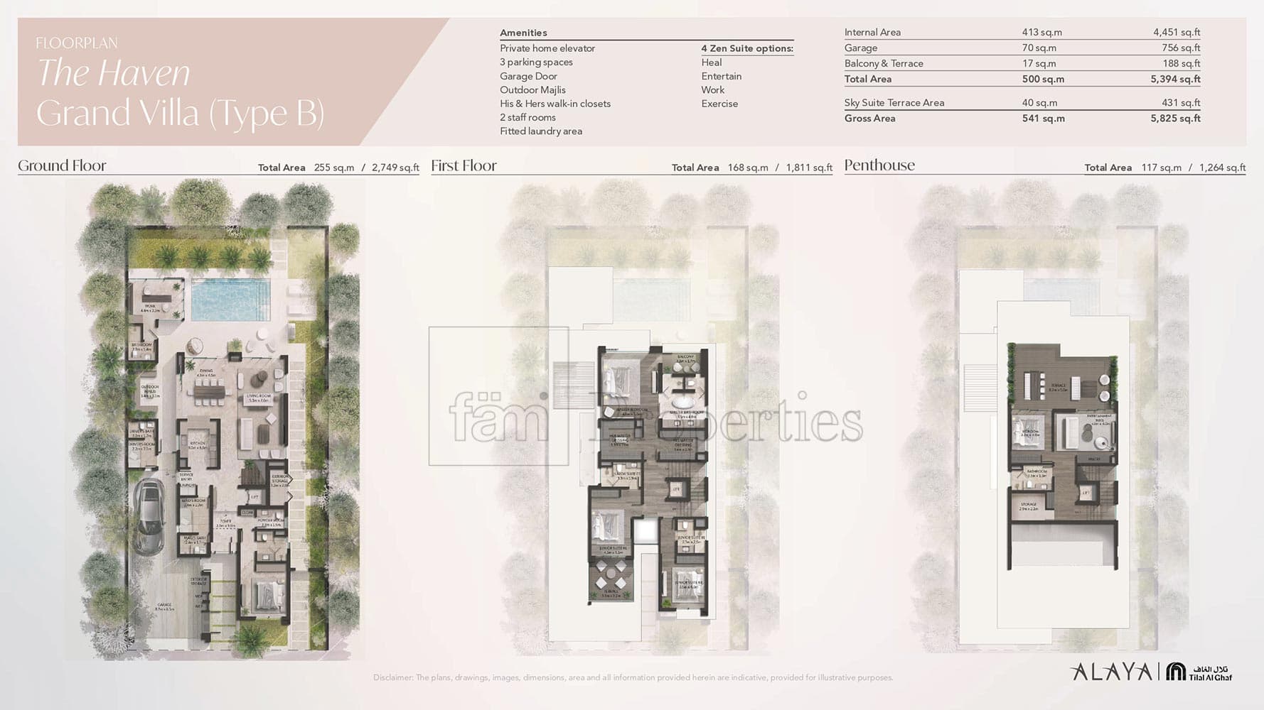 Tilal Al Ghaf Villas 4 bedroom floor plan
