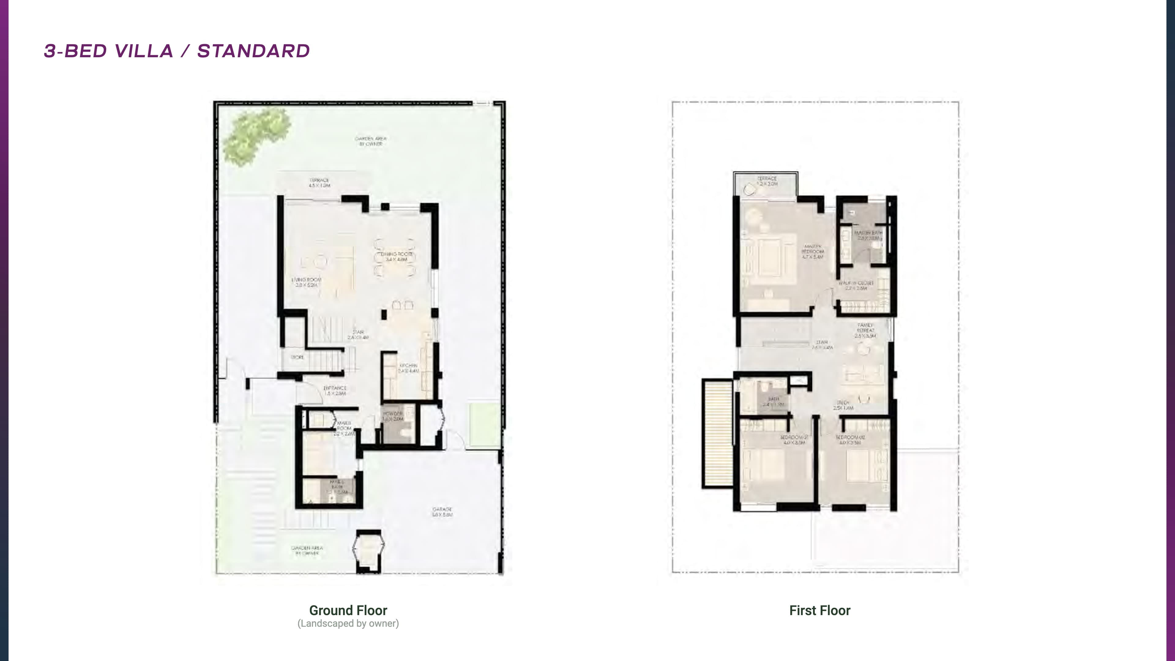 Athlon 3BR - Villa Standard floor plan