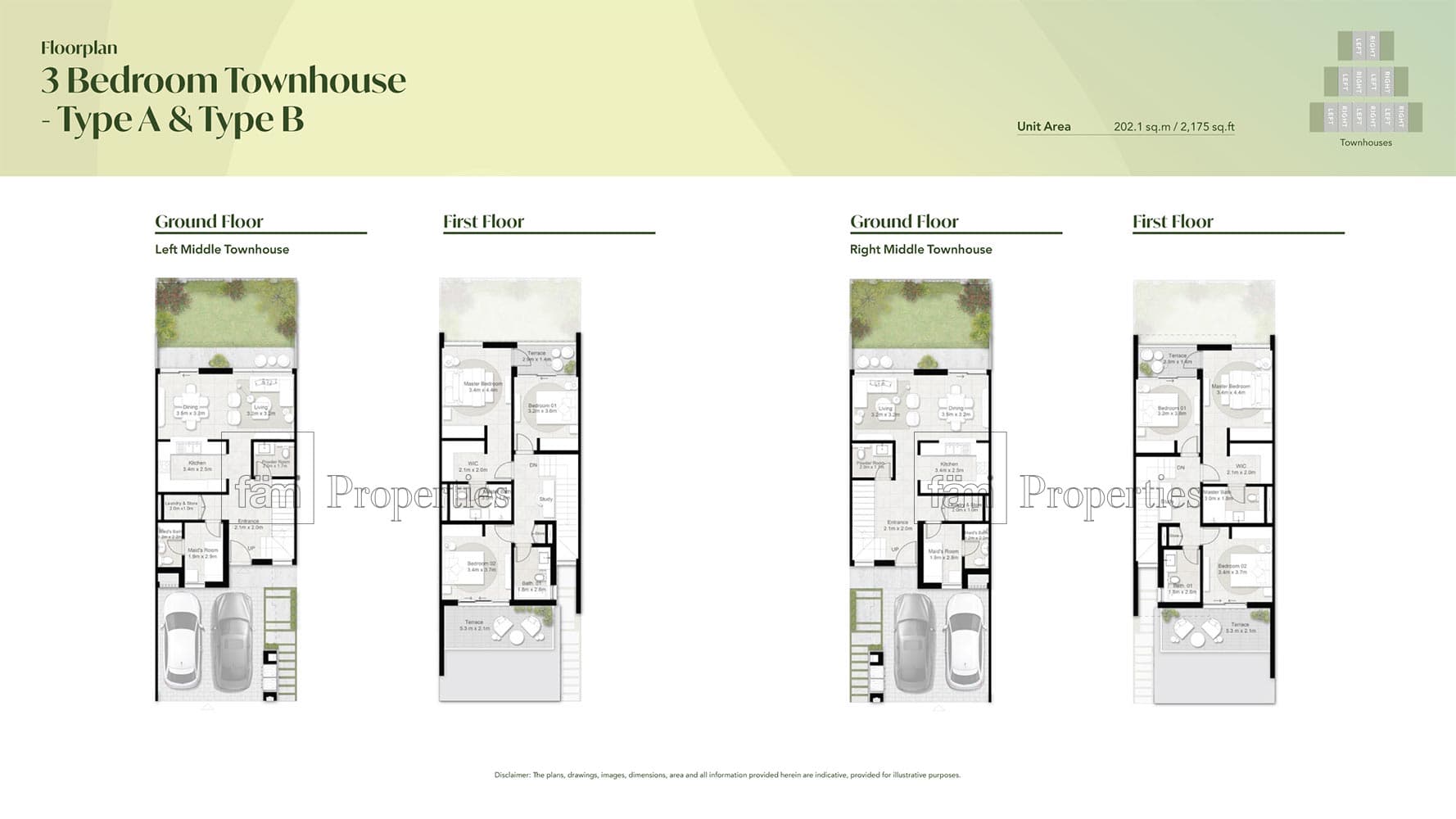 Tilal Al Ghaf Villas 3 Bedroom floor plan