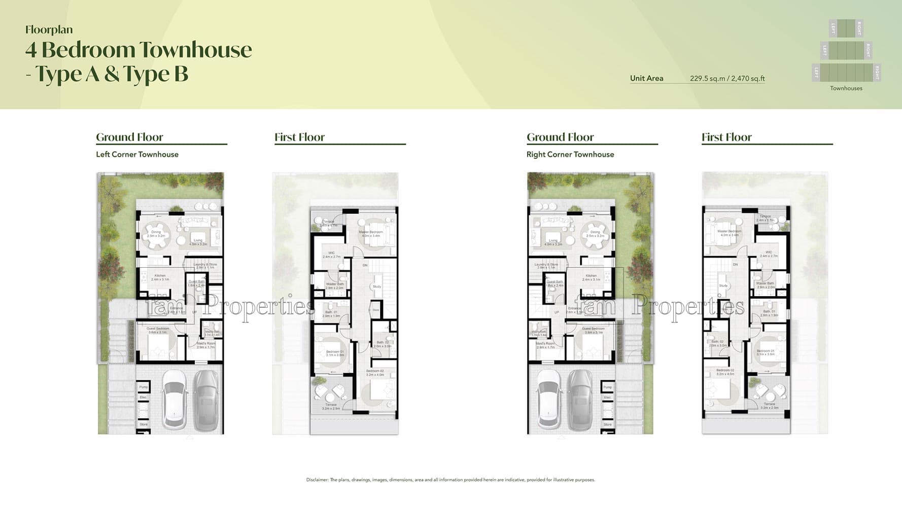 Tilal Al Ghaf Villas 4 Bedroom floor plan
