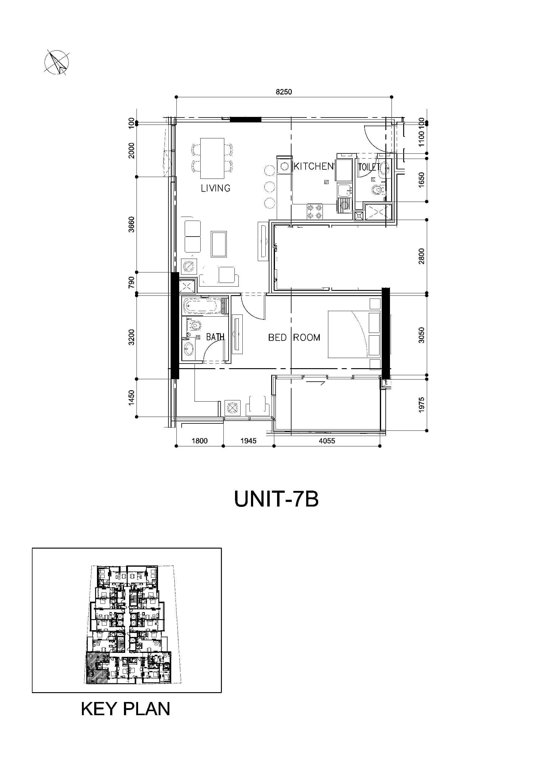Avanti Tower 1 Bedroom floor plan