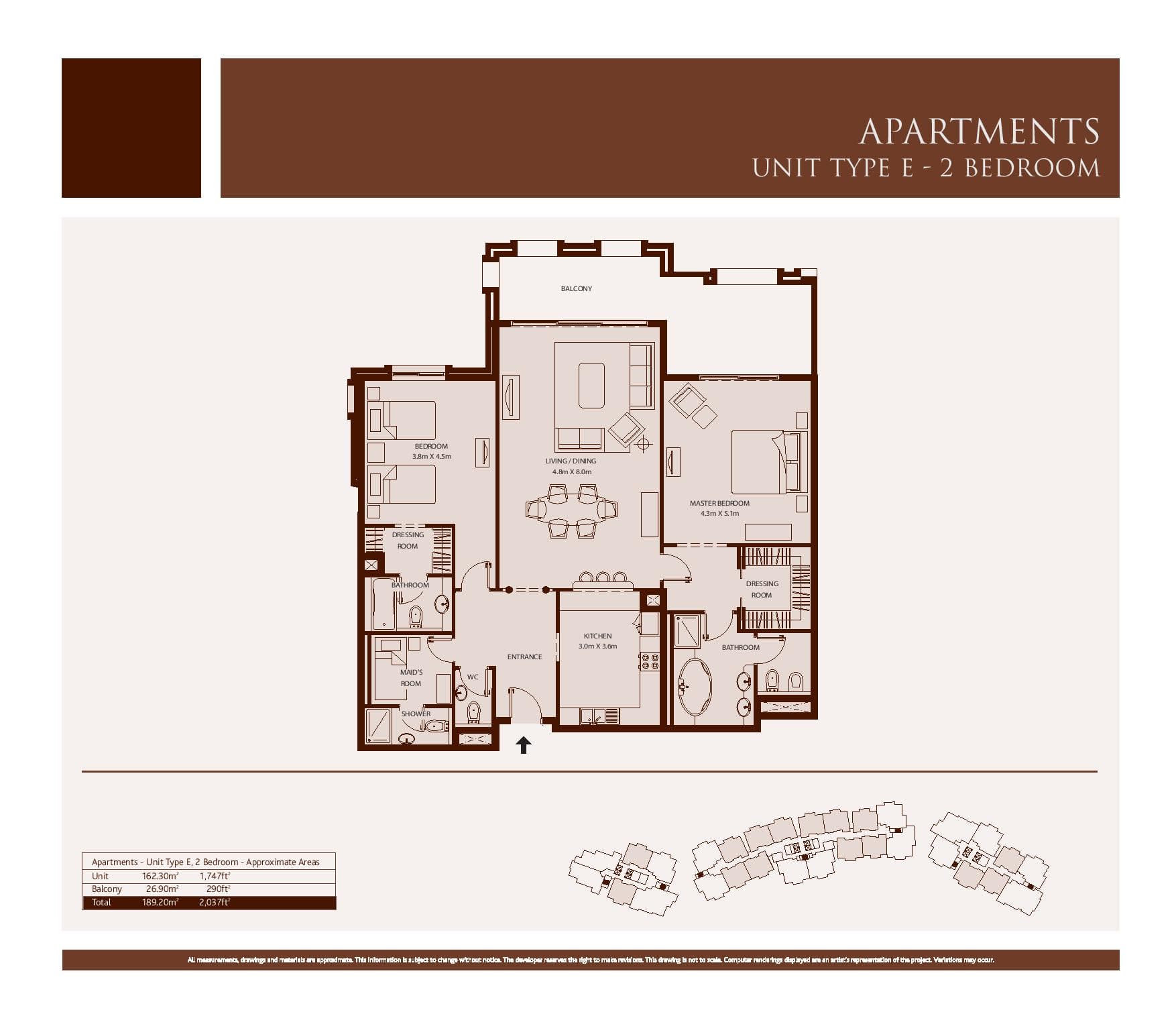 Balqis Residence 2 Bedroom floor plan