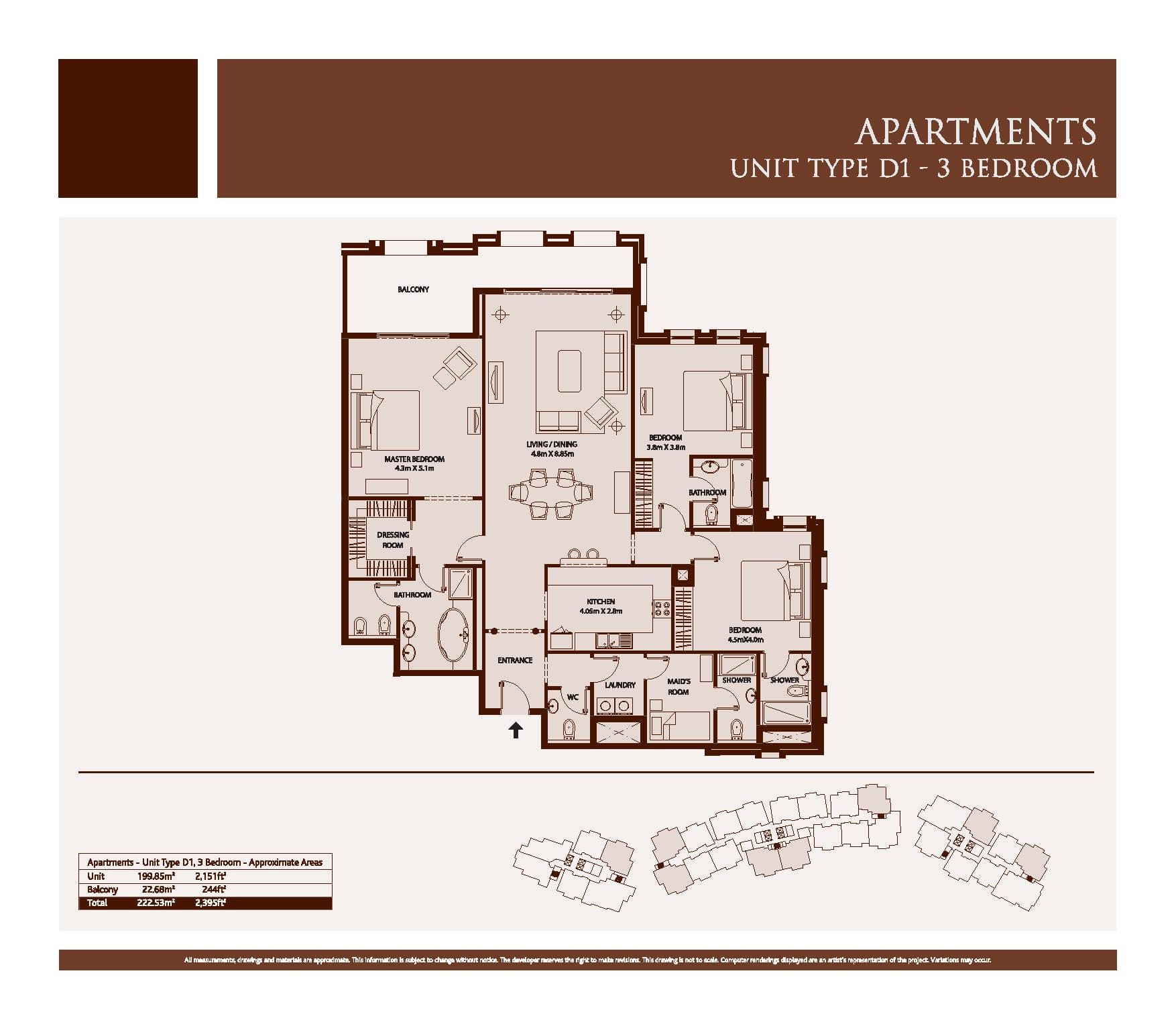 Balqis Residence 3 Bedroom floor plan
