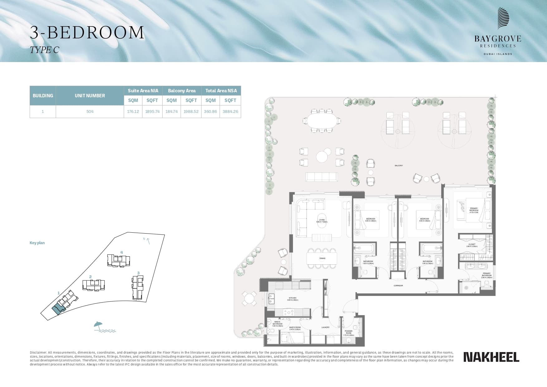 Bay Grove Residences 3 Bed floor plan
