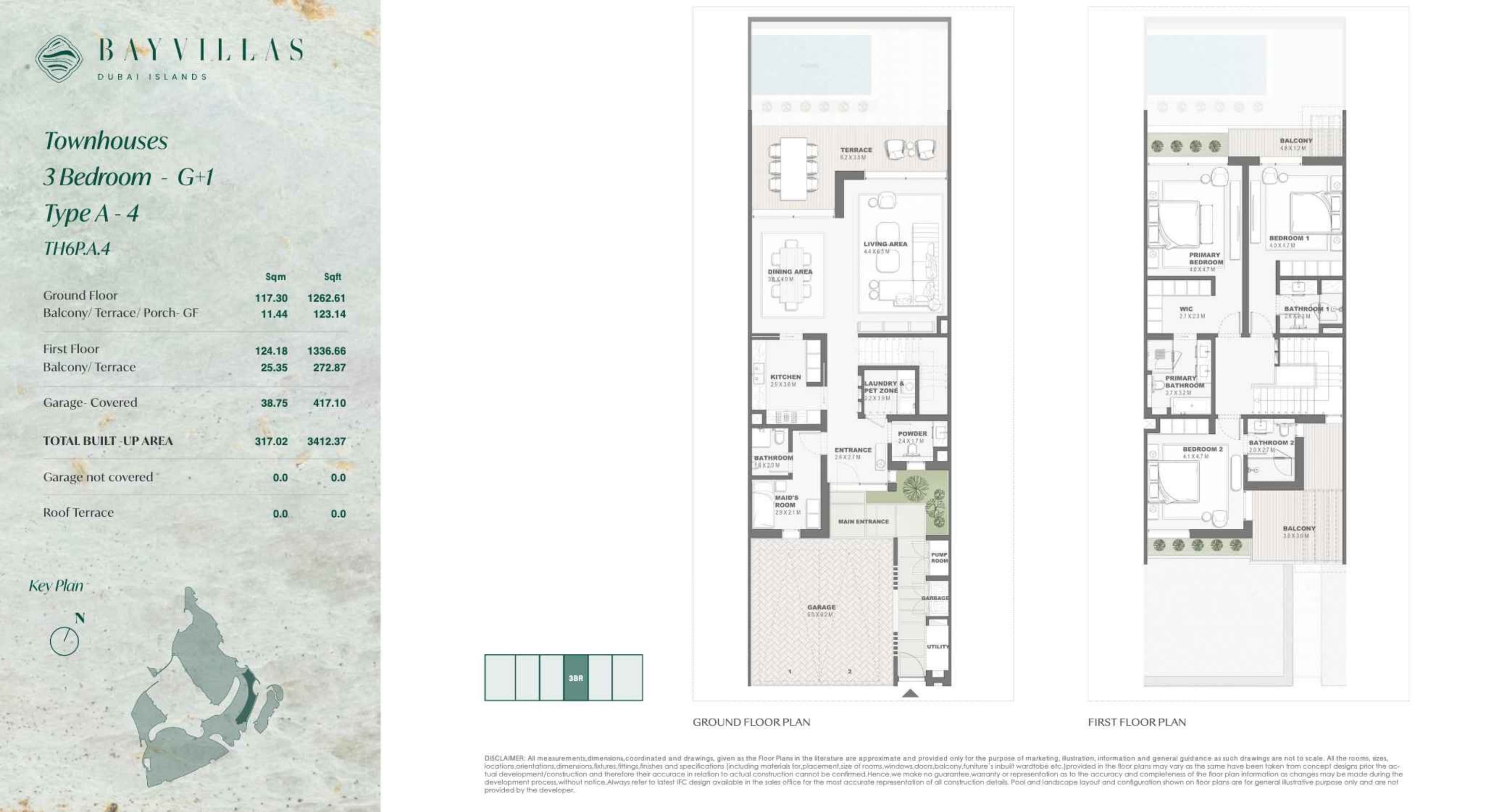 Bay Villas Bay Villas - Townhouse - 3BR - G+1 - Type A-4 - TH6P floor plan