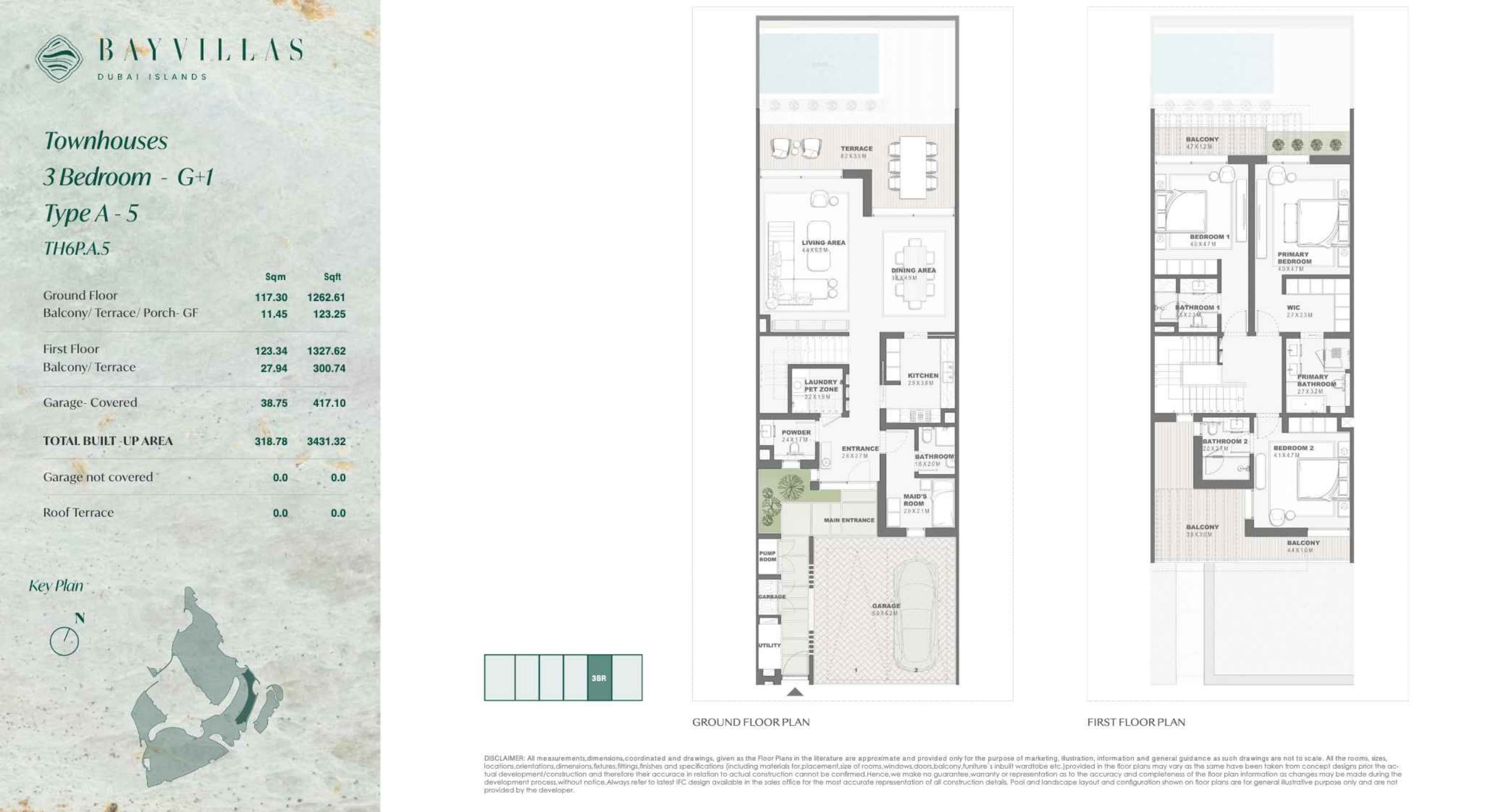 Bay Villas Bay Villas - Townhouse - 3BR - G+1 - Type A-5 - TH6P floor plan