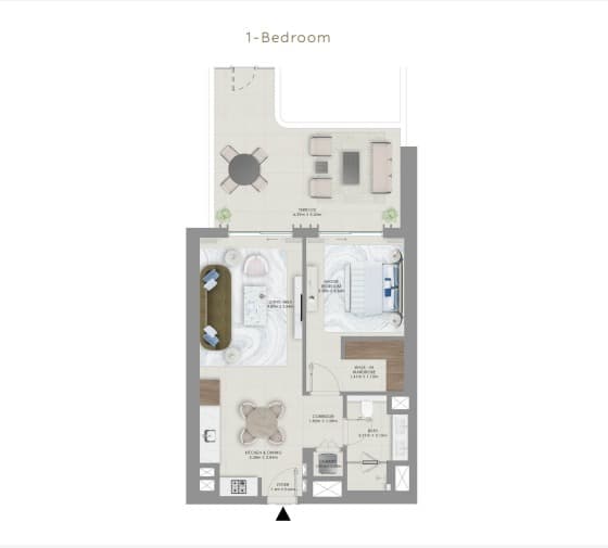 Baystar by Vida 1 Bed floor plan