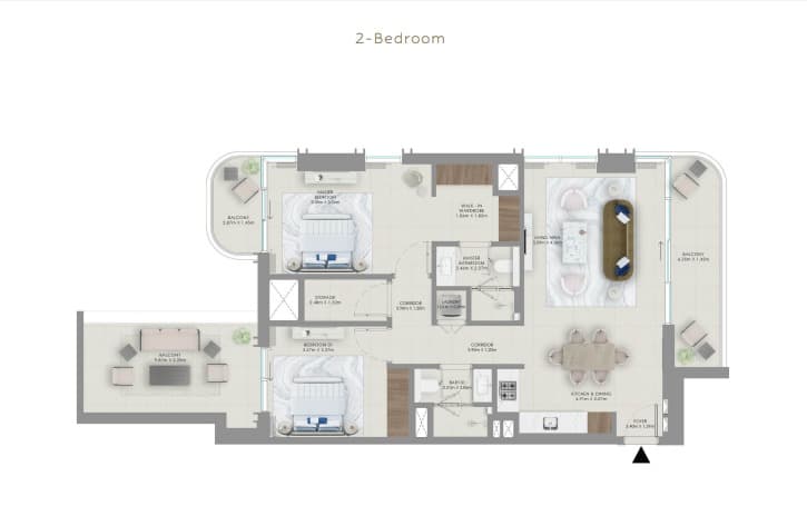 Baystar by Vida 2 Bed floor plan