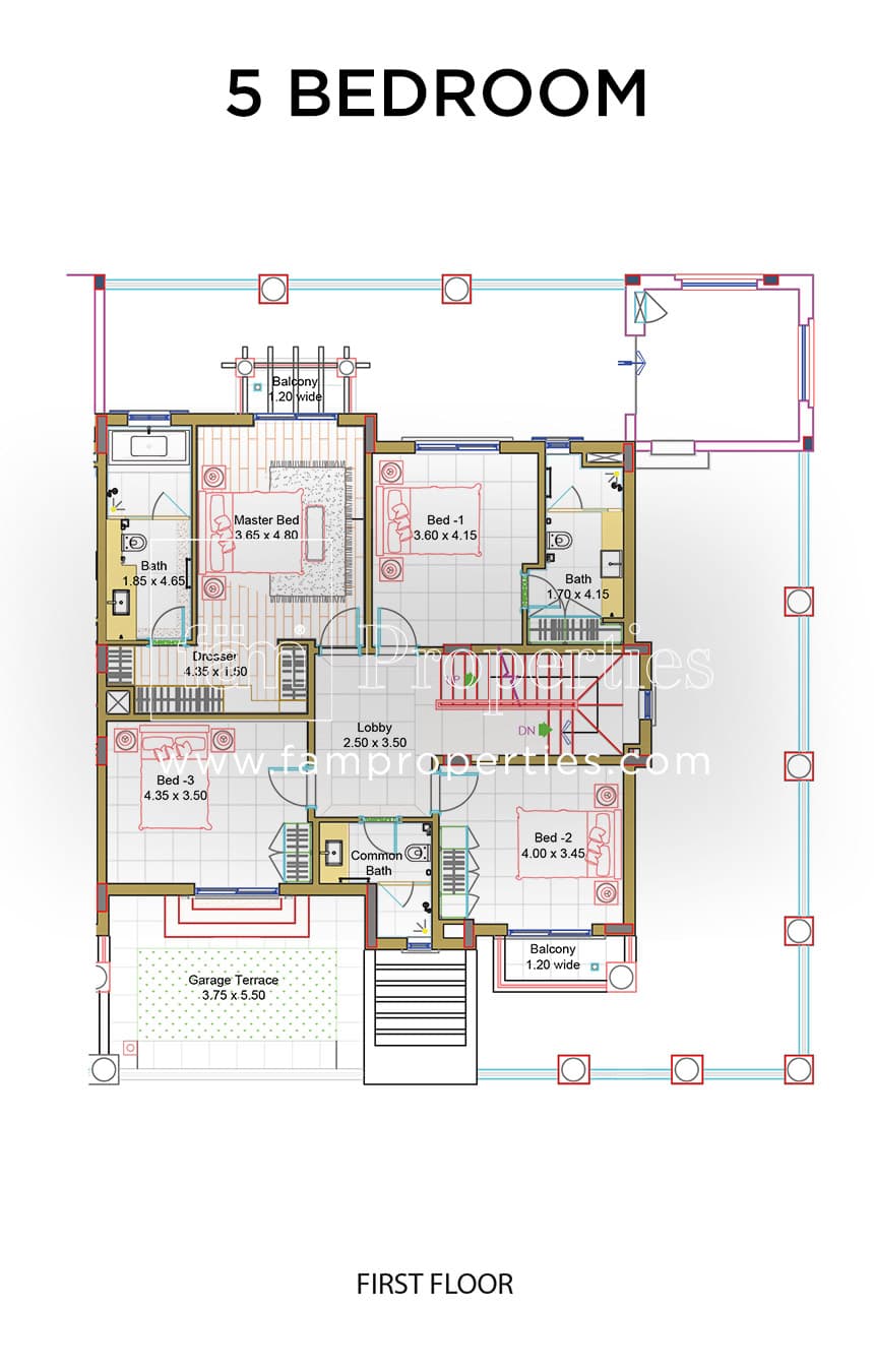 Bloomingdale 5 Bedroom floor plan