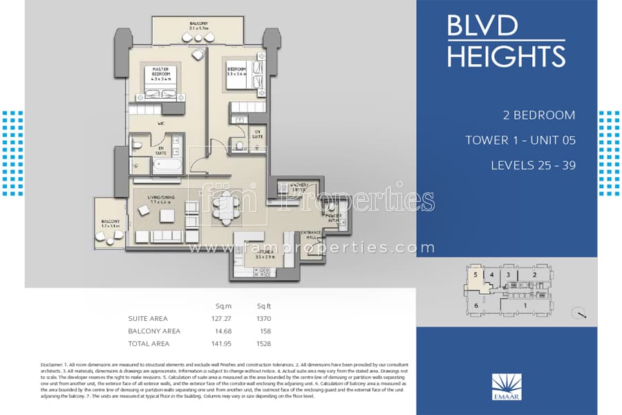 BLVD Heights 2 Bedroom floor plan
