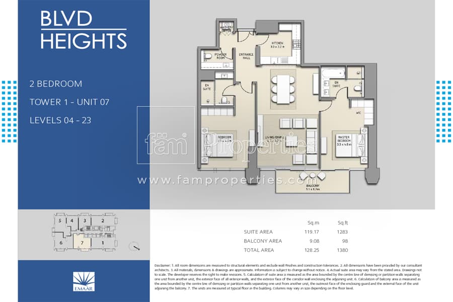 BLVD Heights 2 Bedroom floor plan