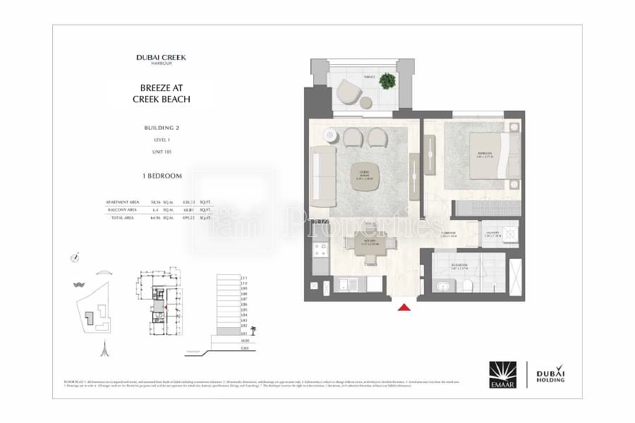 Dubai Creek Beach  floor plan