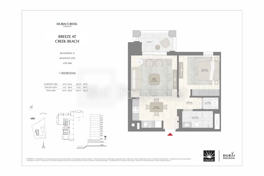 Dubai Creek Beach  floor plan