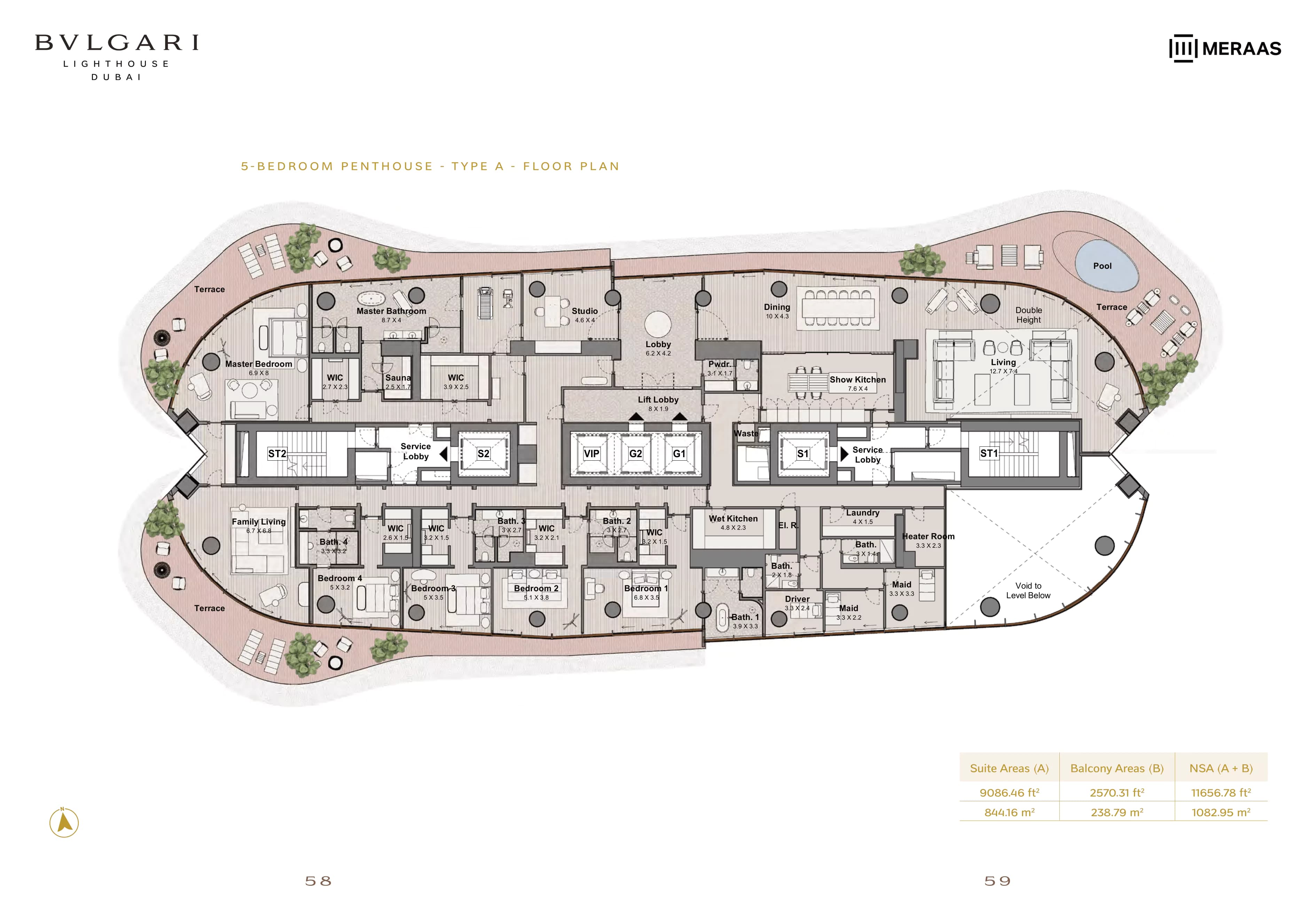 Bulgari Lighthouse Dubai  floor plan