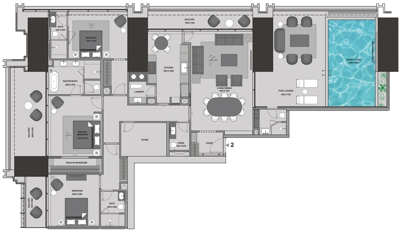 Burj Binghatti  floor plan