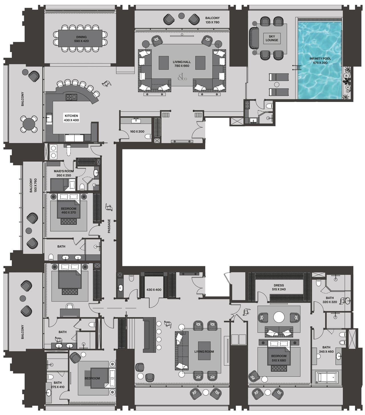 Burj Binghatti  floor plan