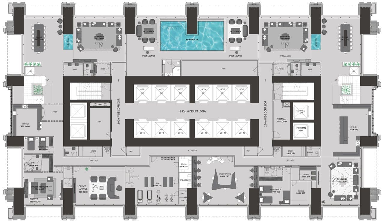 Burj Binghatti  floor plan