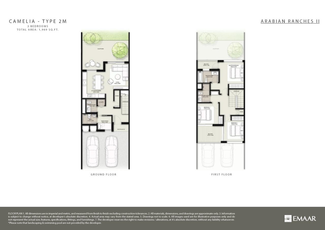 Arabian Ranches 2 3 Bedroom floor plan