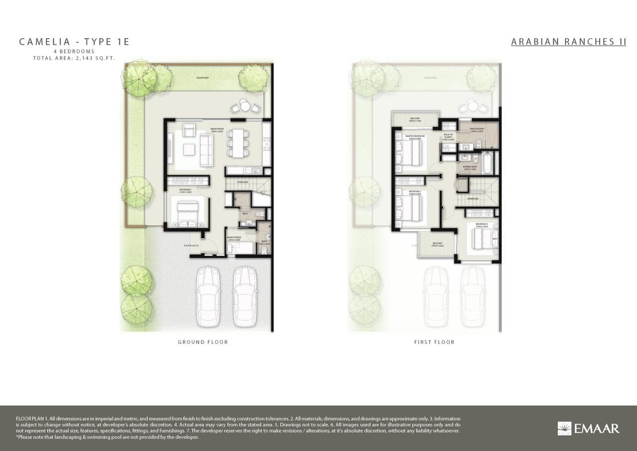 Arabian Ranches 2 4 Bedroom floor plan