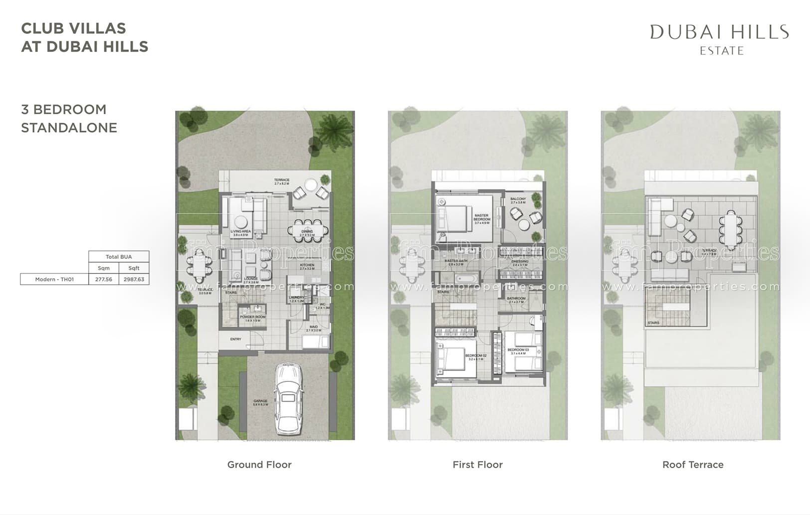 Club Villas 3 Bedroom Standalone Villa floor plan