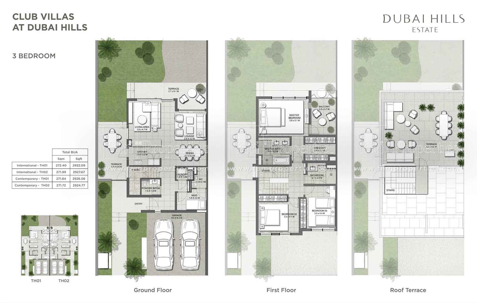 Club Villas 3 Bedroom floor plan