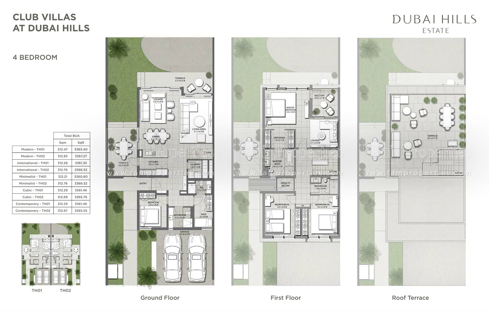 Club Villas 4 Bedroom floor plan