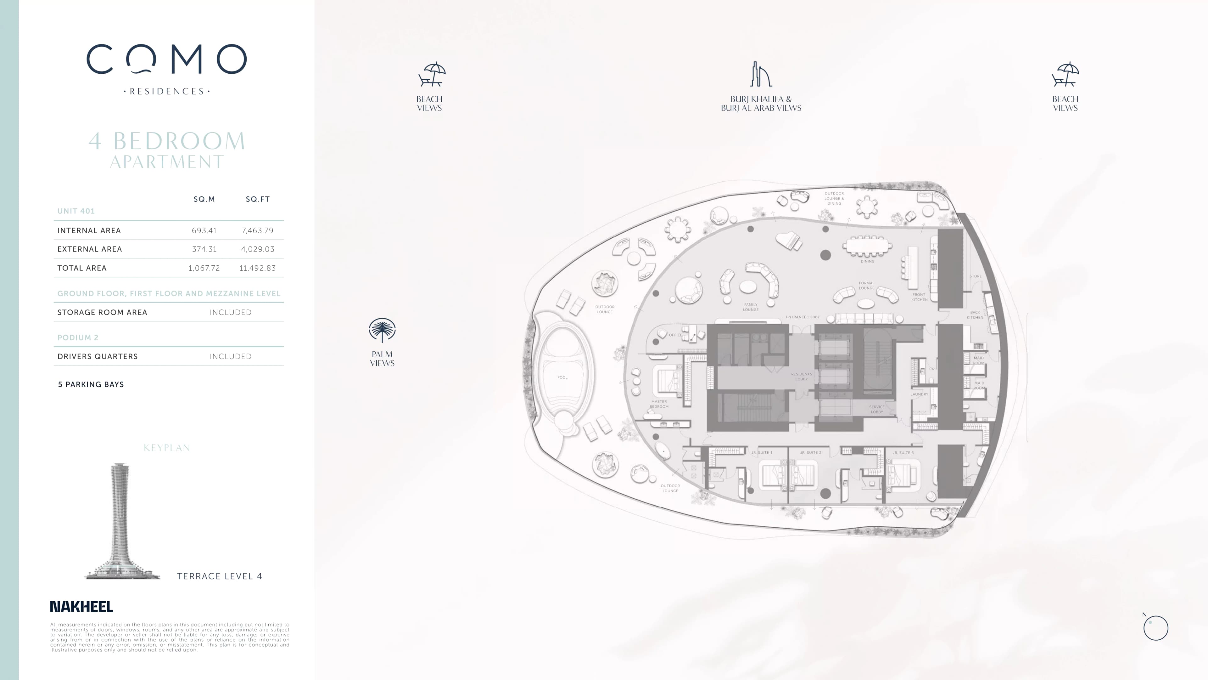 Como Residences  floor plan
