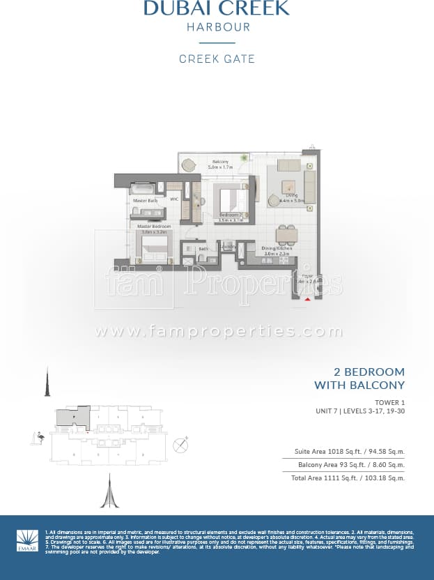 Creek Gate 2 Bedroom floor plan