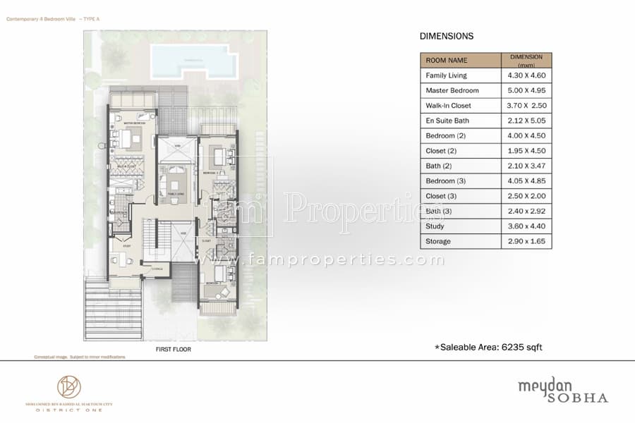 Meydan District One 4 Bedroom floor plan