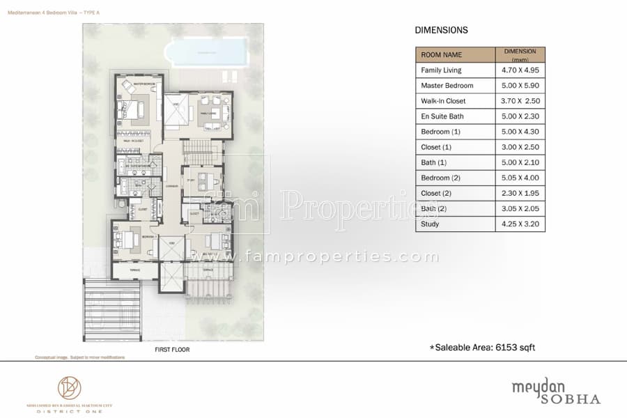 Meydan District One 4 Bedroom floor plan