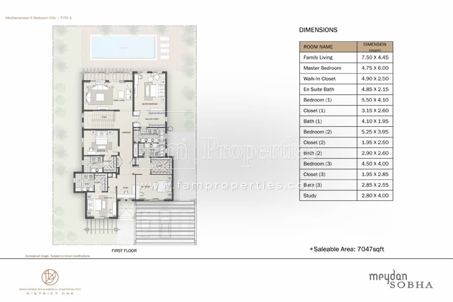 Meydan District One 5 Bedroom floor plan