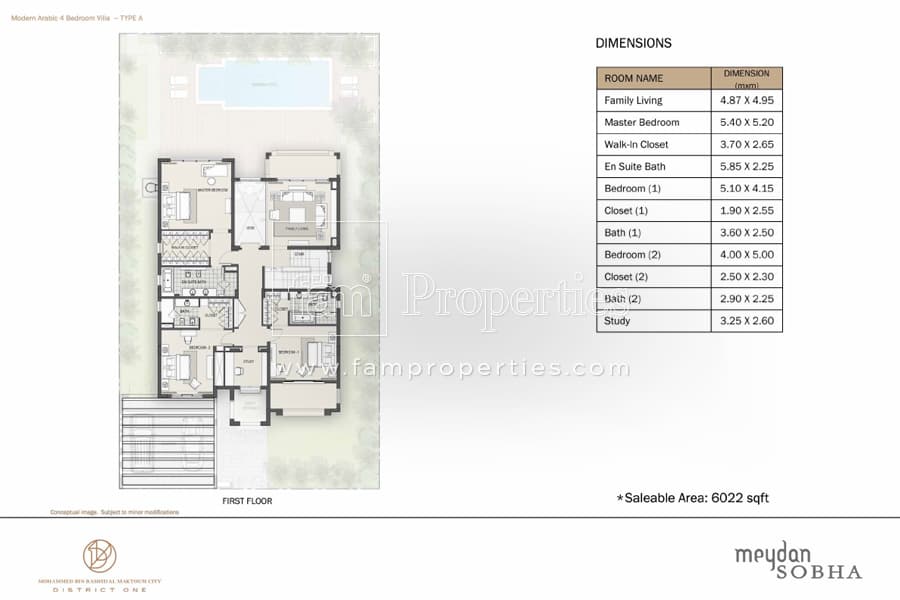 Meydan District One 4 Bedroom floor plan