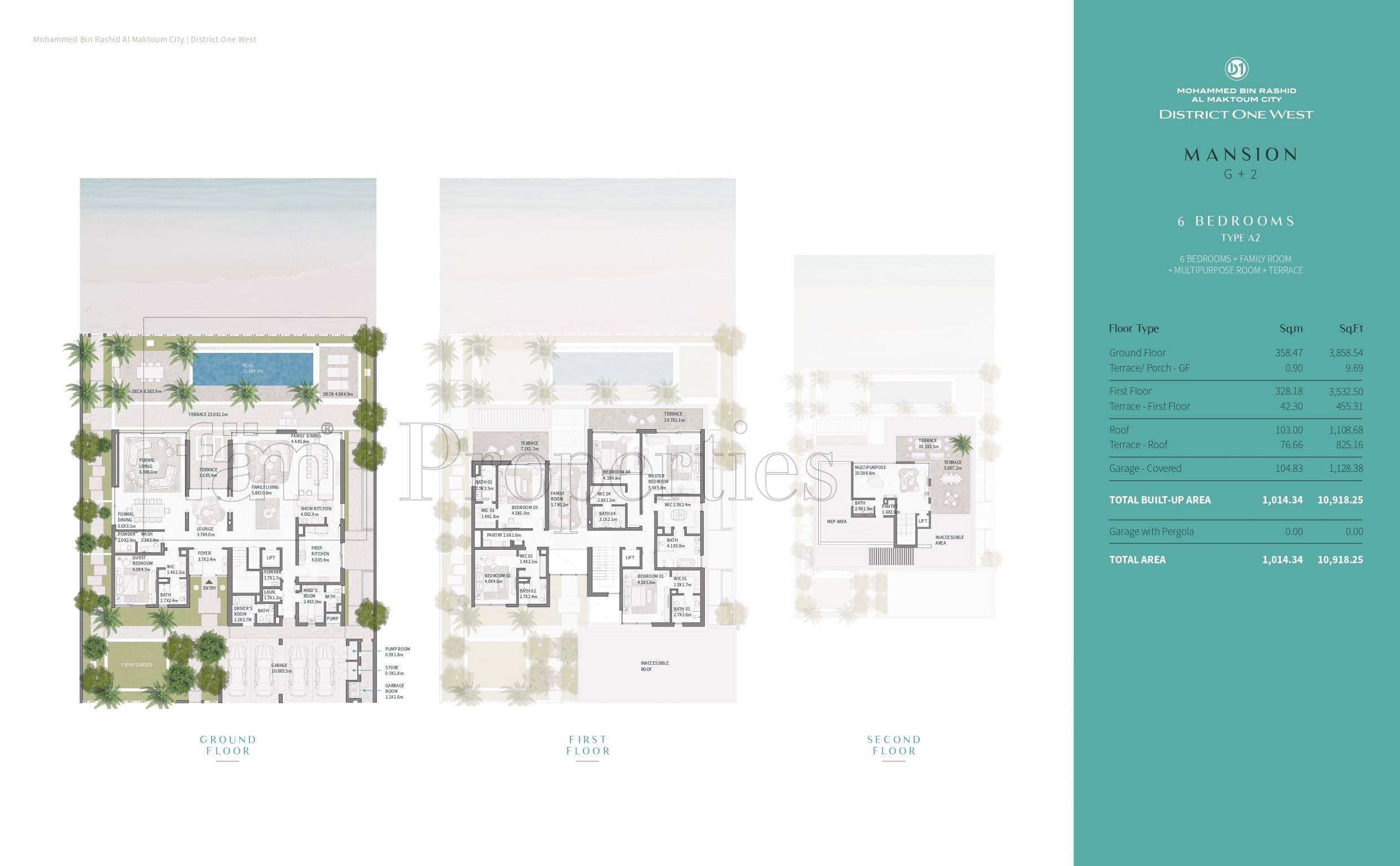 District One West 6 Bedroom floor plan