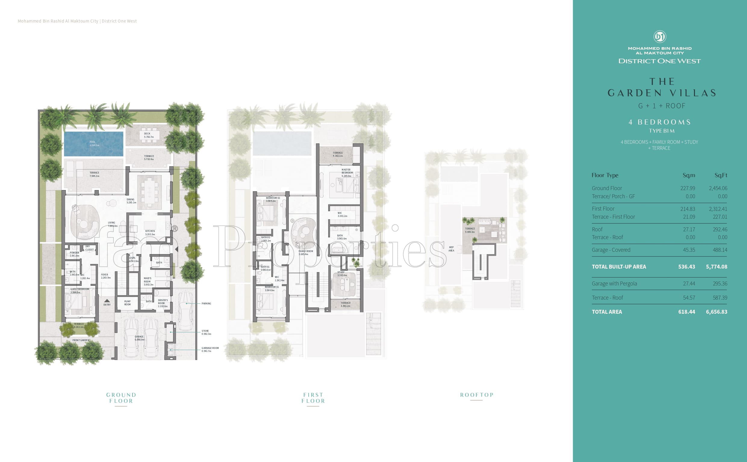 District One West 4 Bedroom floor plan
