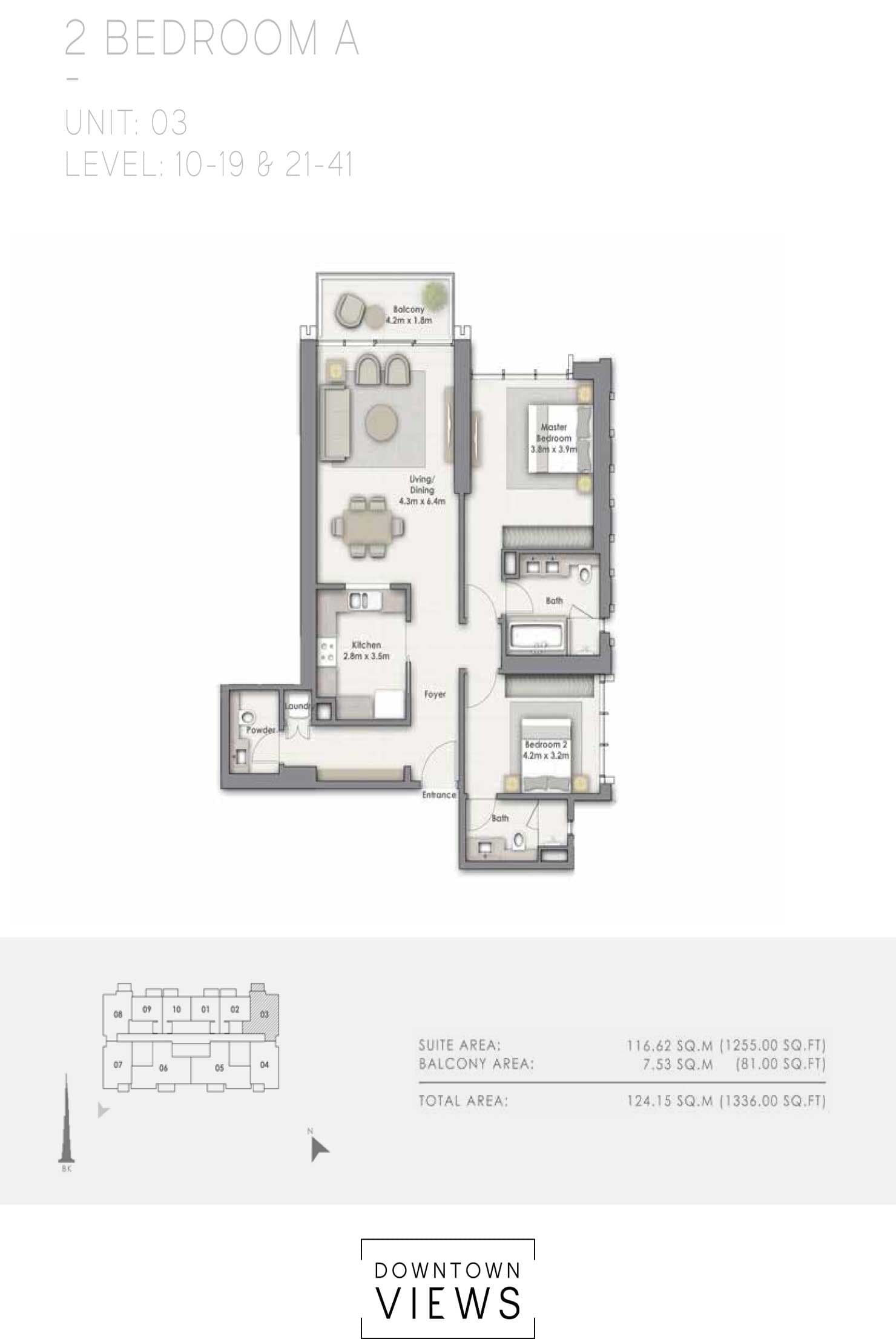 Downtown Views A Unit 03 floor plan