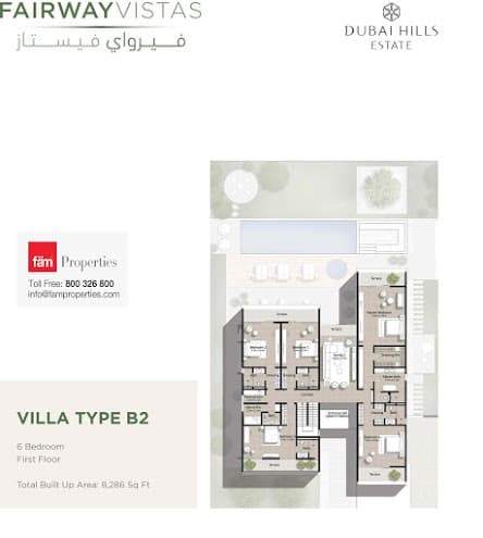 Fairway Vistas Villas 6 BD - Villa Type B2 - FF floor plan