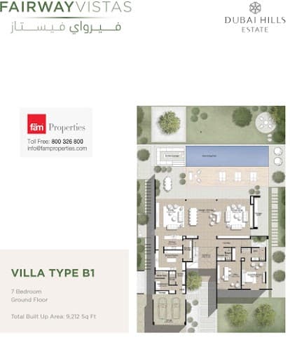 Fairway Vistas Villas 7 BD - Villa Type B1 - GF floor plan