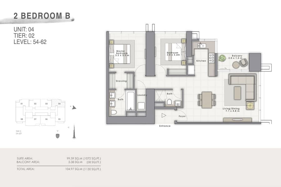 Forte B Unit 04 floor plan