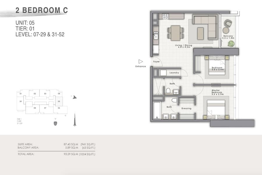Forte C Unit 05 floor plan