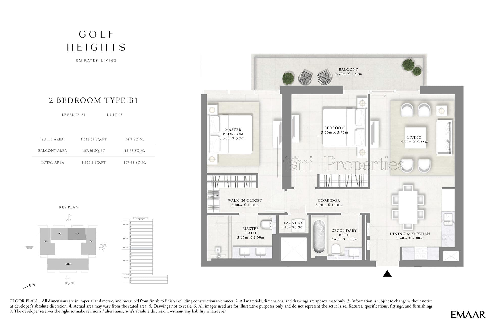 Golf Heights 2 Bedroom floor plan