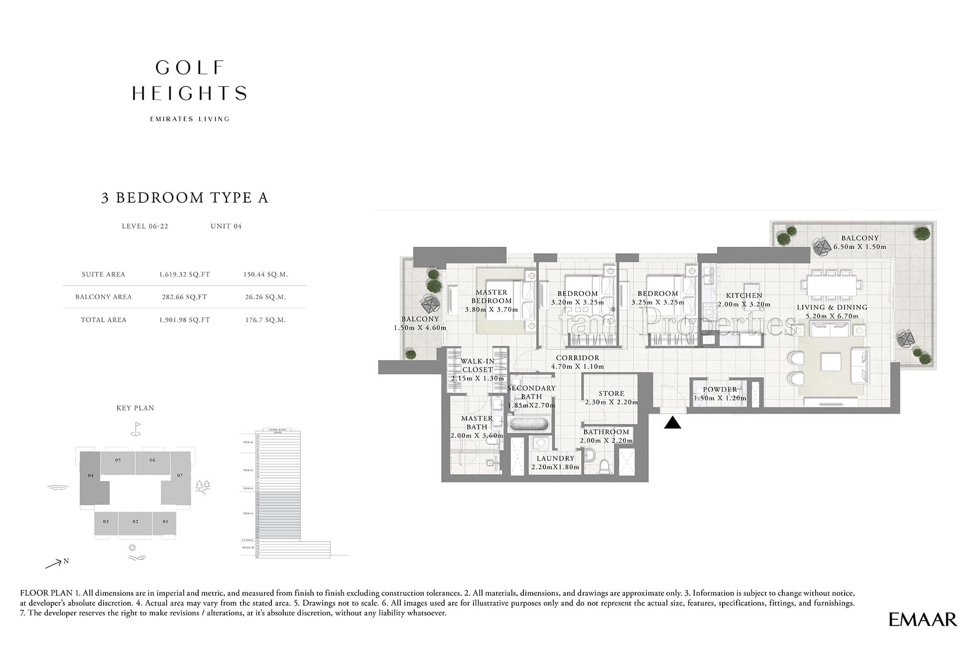 Golf Heights 3 Bedroom floor plan