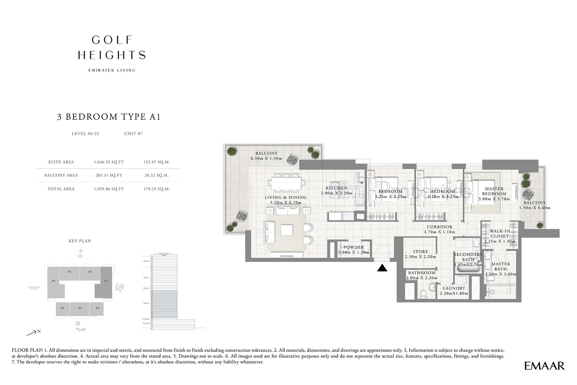 Golf Heights 3 Bedroom floor plan