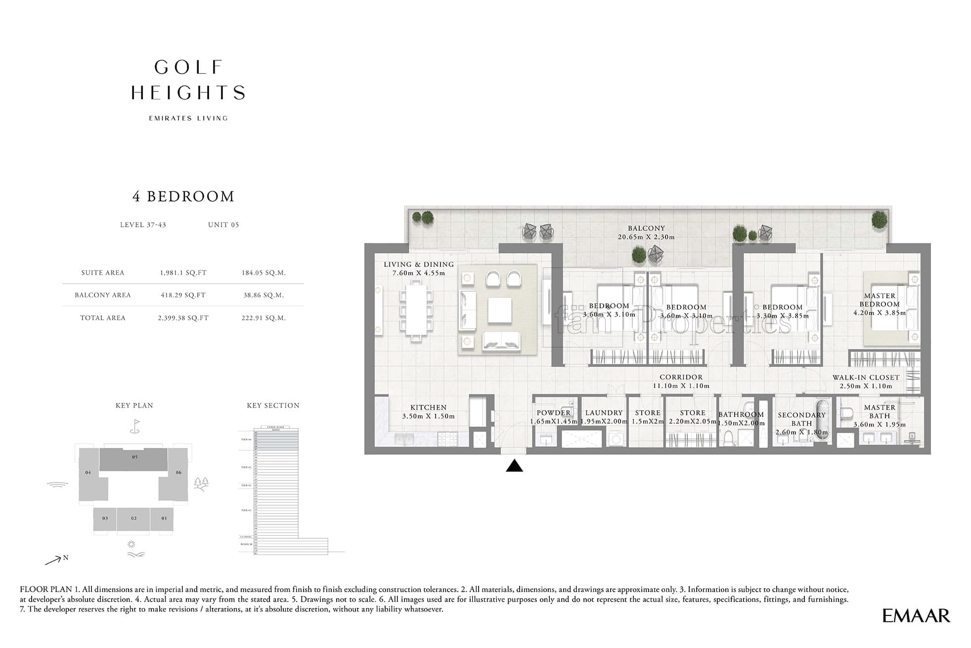 Golf Heights 4 Bedroom floor plan