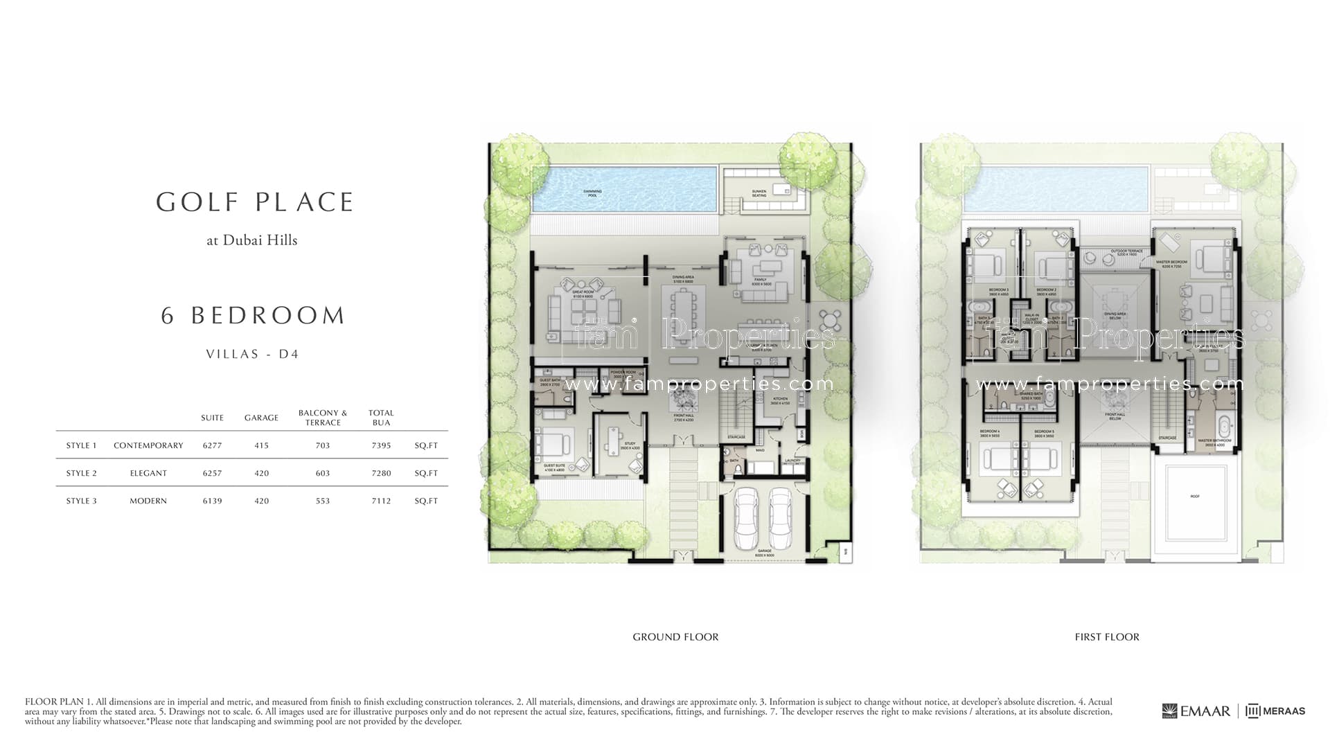 Golf Place 6 Bedroom floor plan