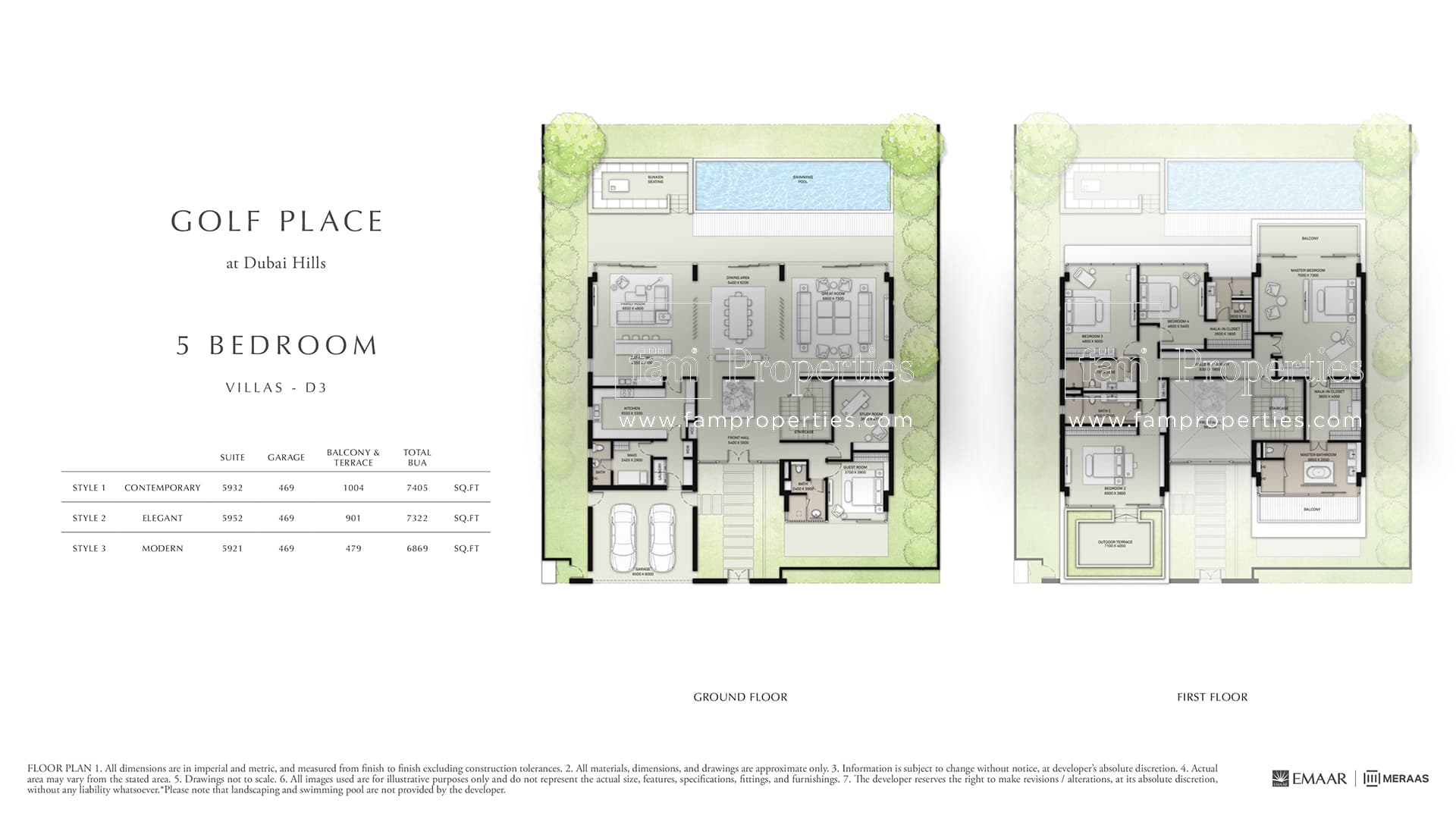 Golf Place 5 Bedroom floor plan